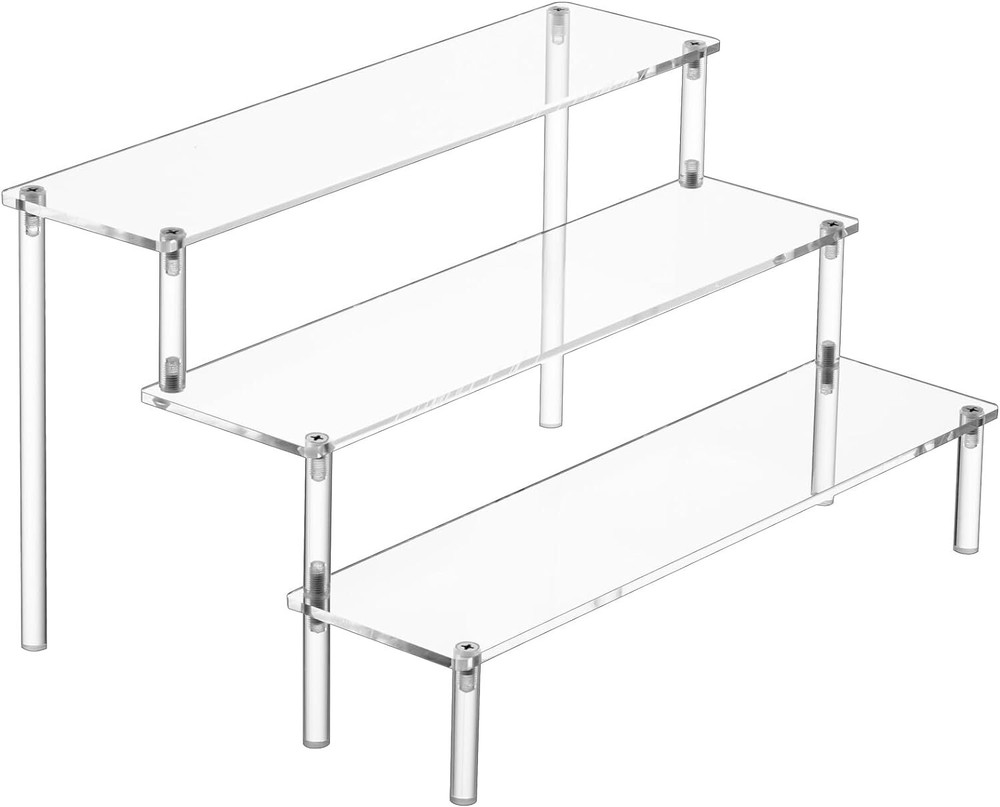 Large Acrylic Display Risers, Perfume Stand Organizer, Clear