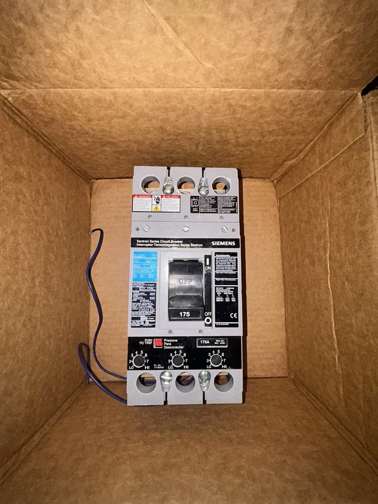 Siemens FXD63B175 3 Pole 175 Amp 600 Volt 35kA@480V Circuit Breaker