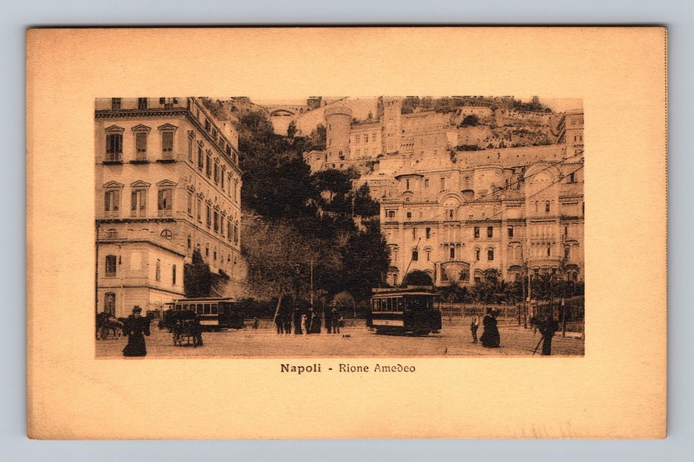Italy-Naples Campania Rione Amedeo Area Postal Old Card View Vintage Postcard