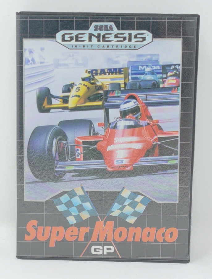 Super Monaco GP (Sega Genesis, 1990) Authentic Game Cartridge, CIB Complete