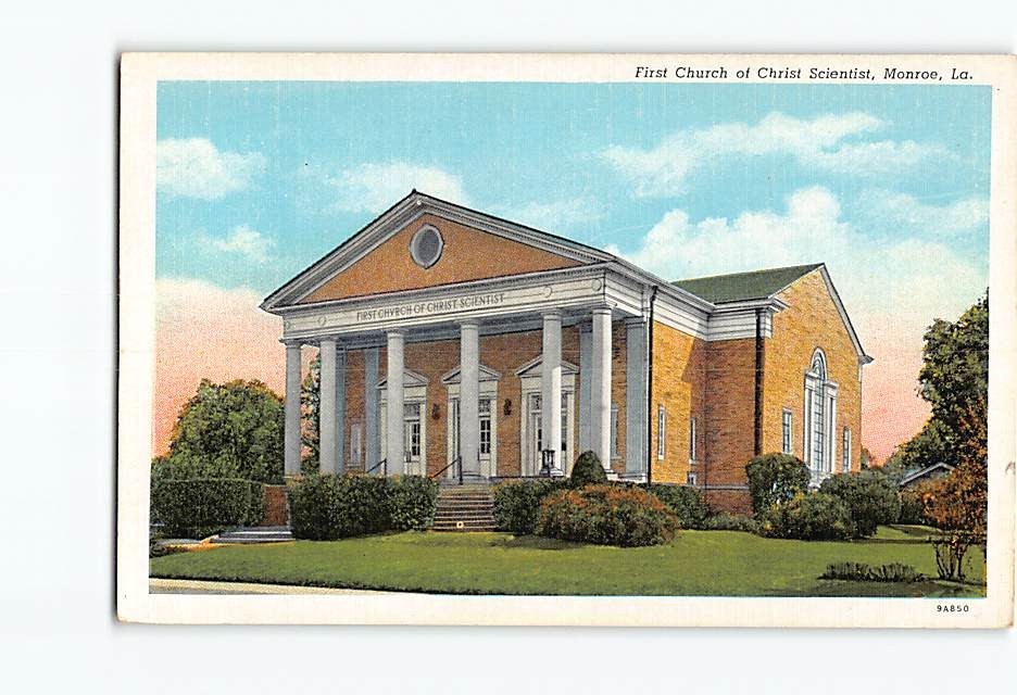 Postcard First Church of Christ Scientist Monroe Louisiana USA