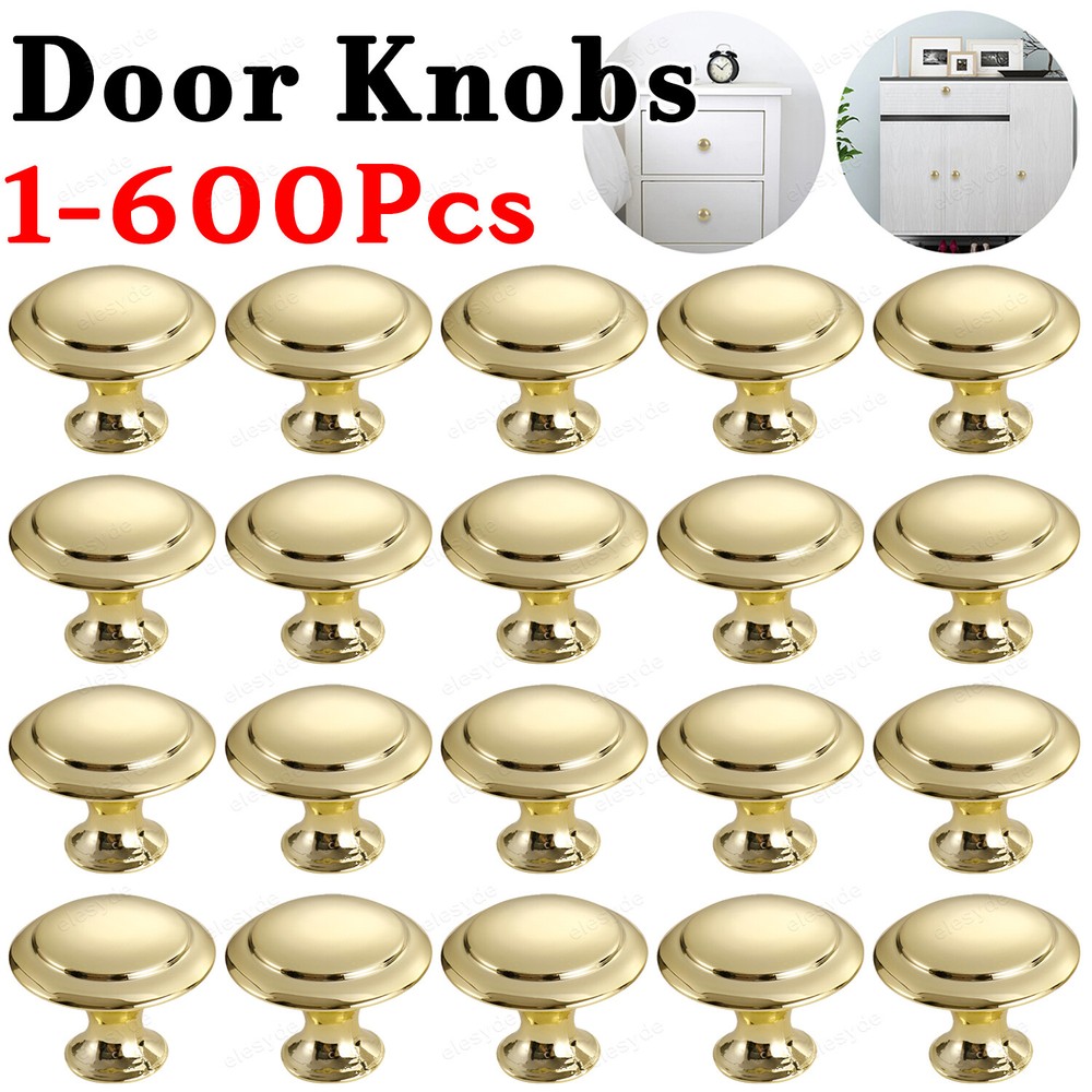 Lot Cabinet Knobs Drawer Pulls Door Handles Kitchen Hardware Round Handle Golden