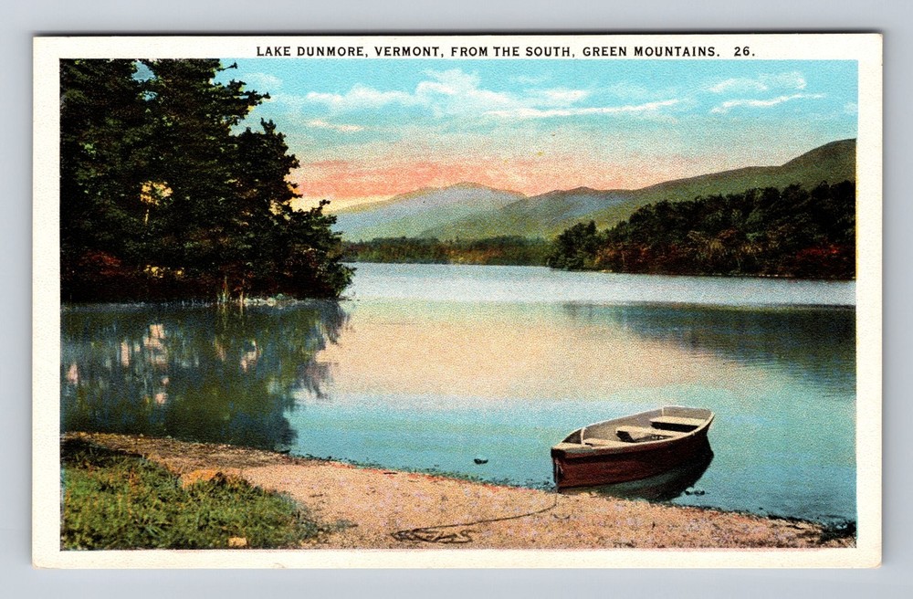 Lake Dunmore VT-Vermont View From The South Green Mountains Vintage Postcard PC