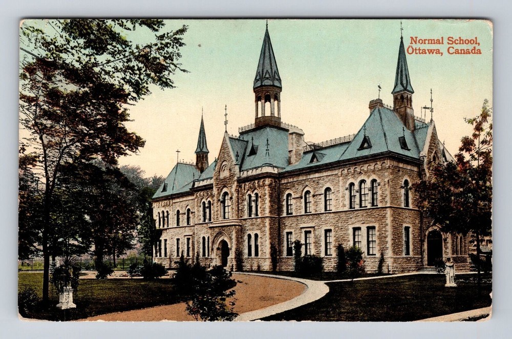 Ottawa Ontario-Canada, Normal School, Antique Vintage Souvenir Postcard