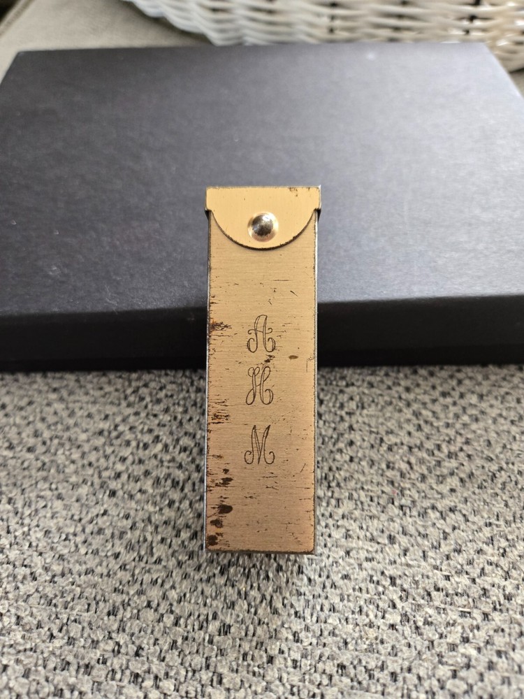 Vintage Brass Cigarette Match Case Box Metal Case Gum Holder