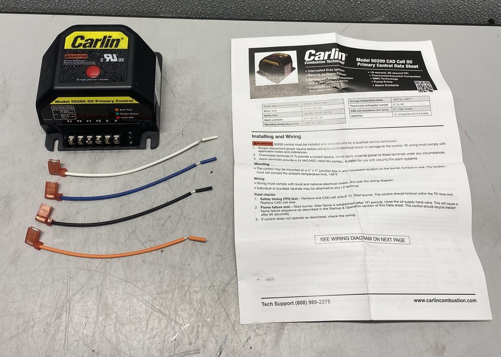 Carlin Interrupted Duty Oil Burner Primary Control w/ Alarm 5020002S