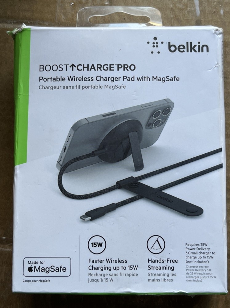 Belkin BoostCharge Pro 2-in-1 MagSafe Wireless Charging Dock for iPhone 16 15 14