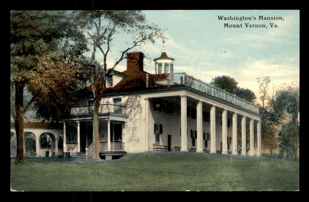 President George Washingtons Mansion Mount Vernon Virginia VA Unp Postcard