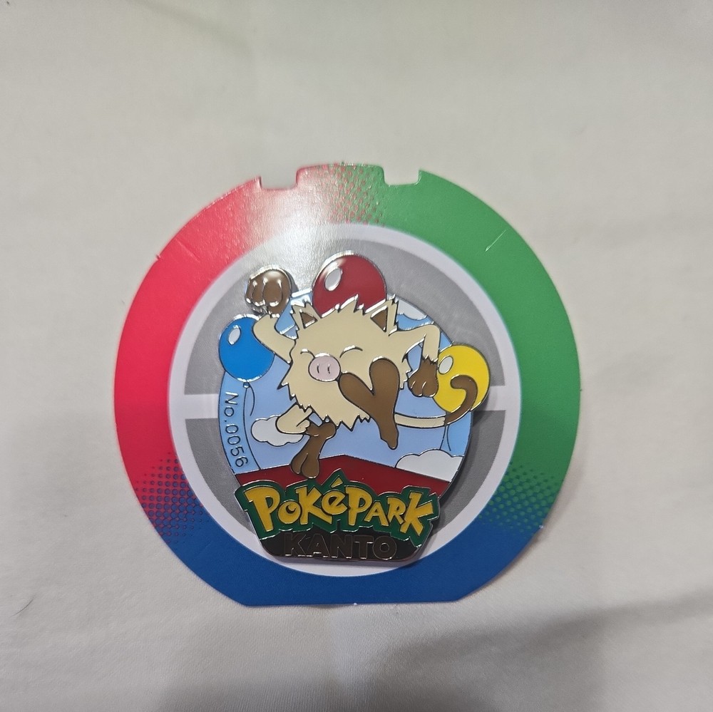 Pokepark Kanto Limited Pokemon Mankey No.0056 Pin badge Japan NEW