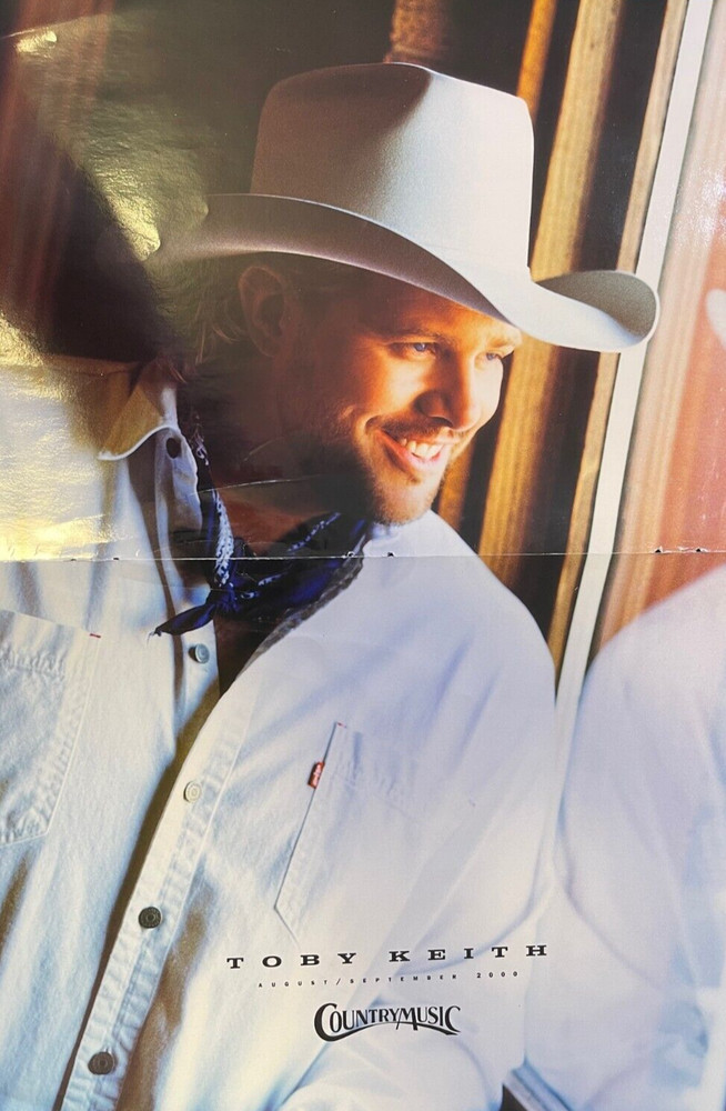 2000 Vintage Magazine Poster Country Singer Toby Keith