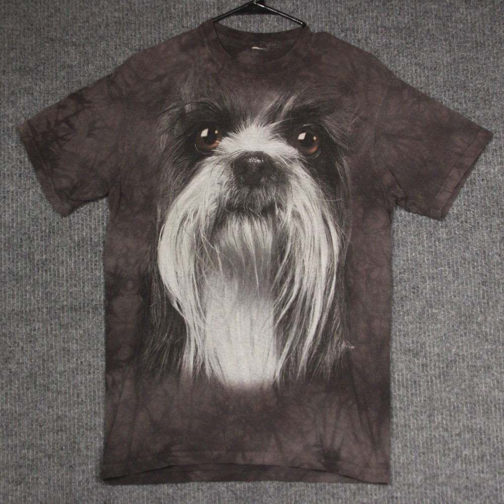 The Mountain Dog Face T Shirt Mens Gray Graphic Tee Short Sleeve