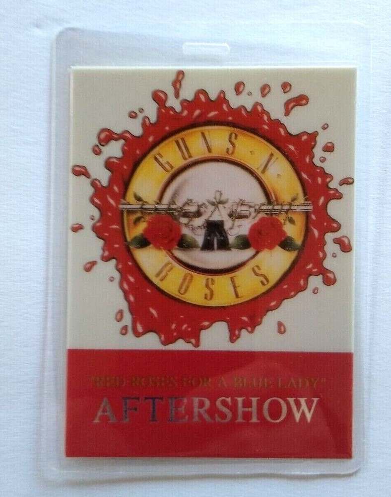 Guns N Roses Red Roses For A Blue Lady Silver Text Backstage Pass Original 1991