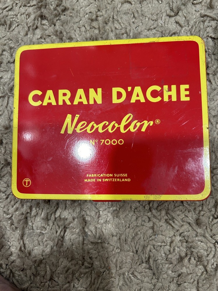 x3 Caran D'Ache watercolor Poster Paint Vintage Tin Used Lot LS