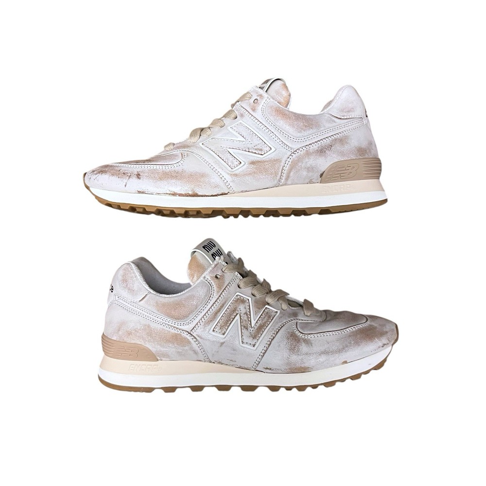 Miu Miu X New Balance 574 White (Women’s) Size 40 Rare Used Designer