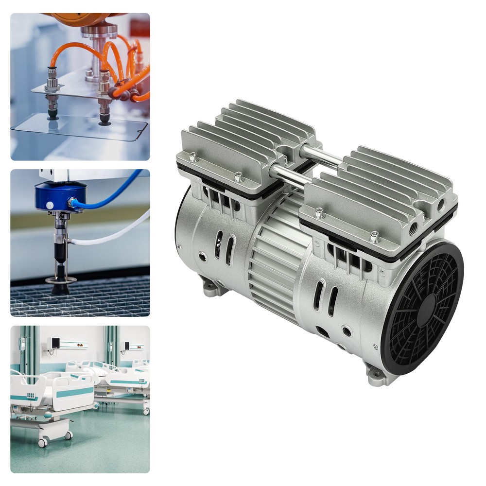 550W Oilless Air Pump Compressor Vacuum Pump Head Small Air Mute 125L/min 4.5CFM