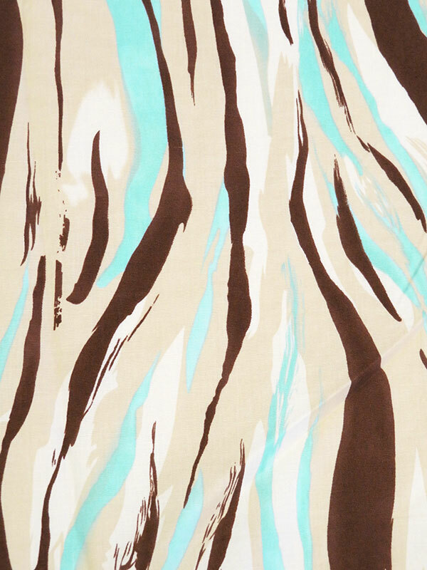 Abstract Stripe Cotton Voile Fabric for Apparel Sewing by the Yard-image