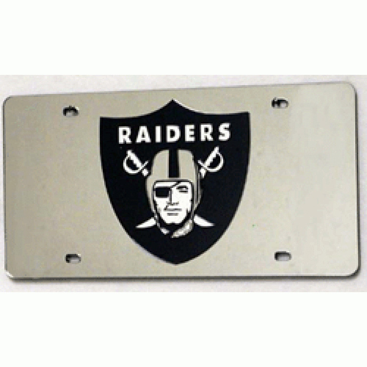 oakland raiders nfl football team logo laser license plate made in usa
