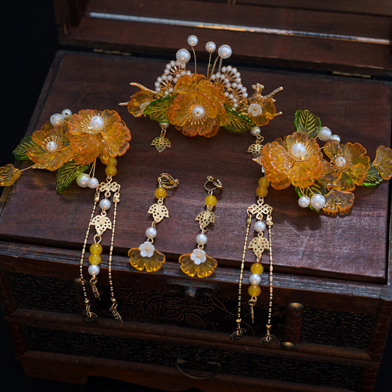 Ancient Cheongsam Hanfu Hairpin with Tassel Ornament Hair Clip for Styling Traditional Hairstyles