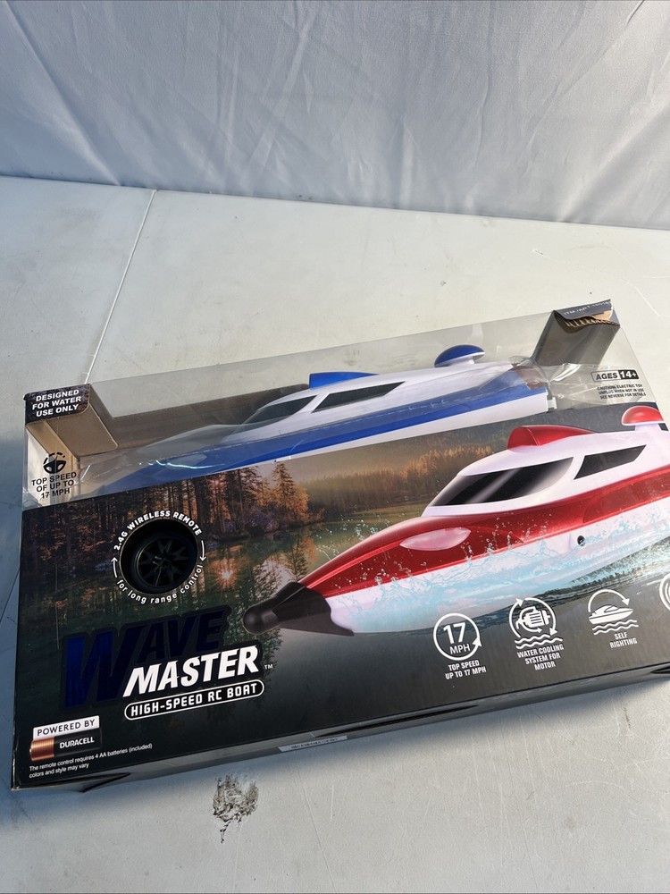 Wave Master High Speed RC Boat 17 MPH, 2.4GHz Remote Control Boat, Water Cooled