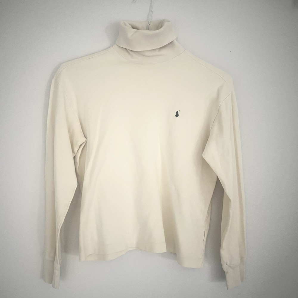 Vintage Polo Ralph Lauren Top Womens Small  Soft Turtleneck Gray Long Sleeve