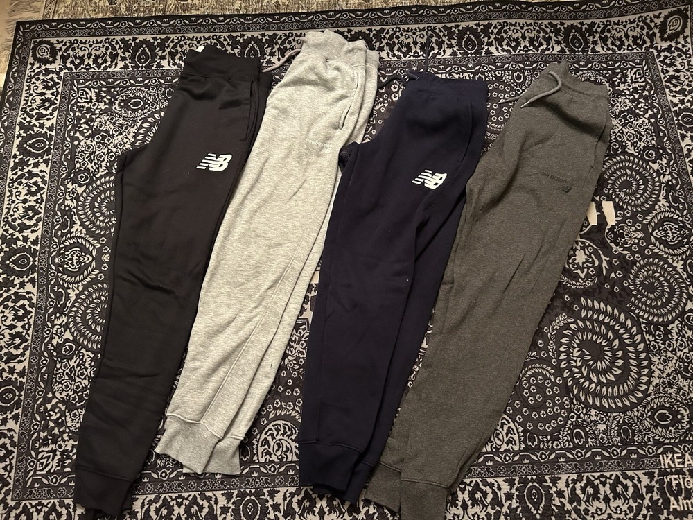 4pack new balance sweatpants size small Men’s  Black,Gray, blue and dark gray