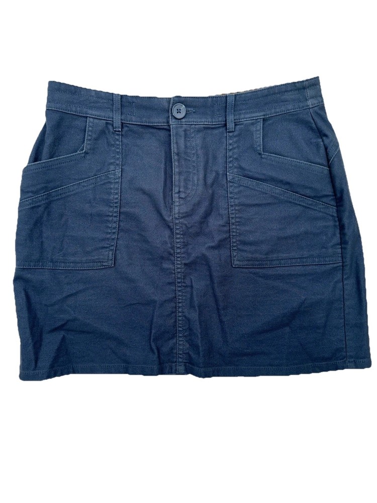 PrAna Skirt Womens Size 6 Nikit Slate Nocturnal Blue Cotton Stretch Mini