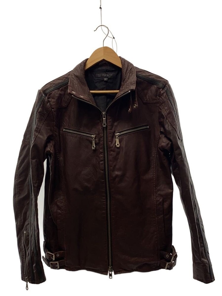 In The Attic Leather Jacket Blouson/L/Leather/Red/Plain 3499