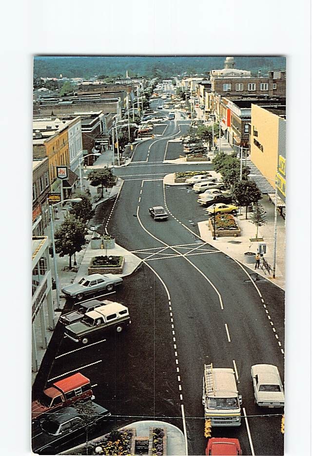 Postcard Main Street Hendersonville North Carolina USA