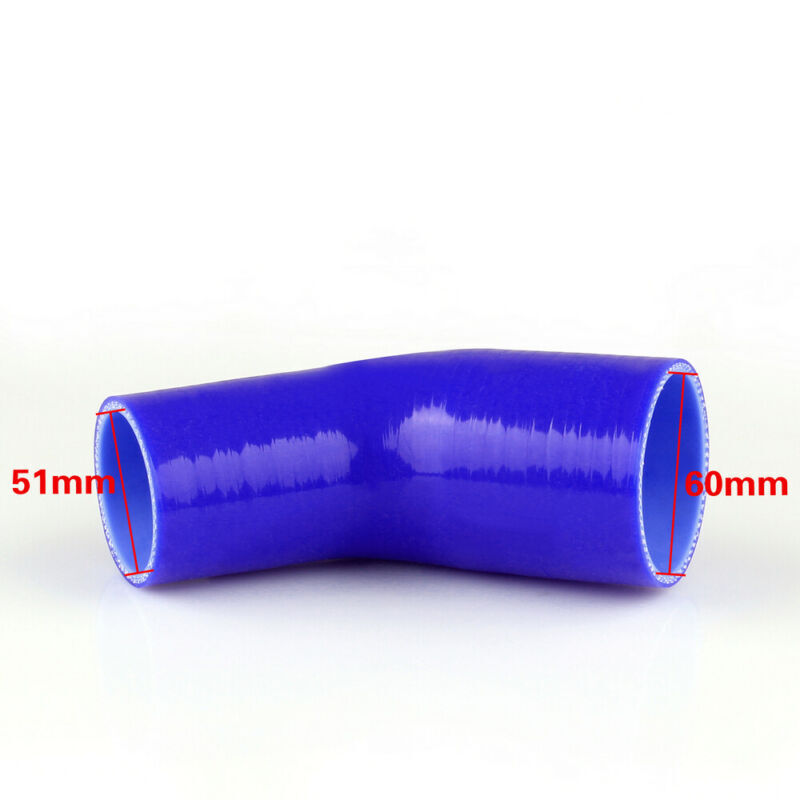 45-Degree Elbow Silicone Hose Coupler 51mm 60mm for Turbo Intercooler Intake