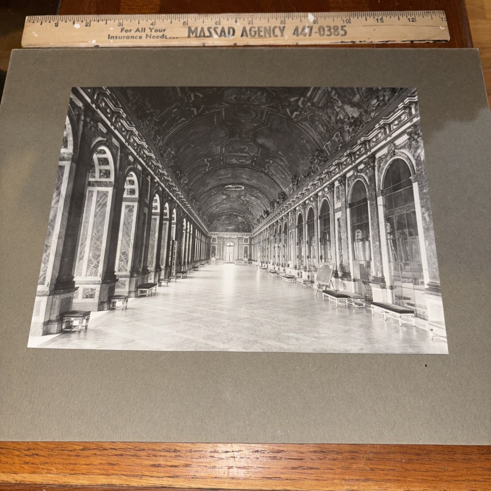 Vintage Versailles Palace Gallery of Mirrors Mounted French Architecture Photo