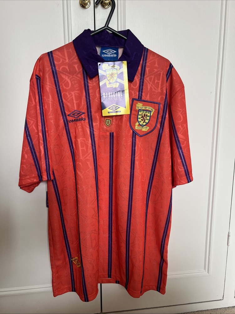 1993-95 Scotland Away Shirt With Tags, Original And Rare, Size Large