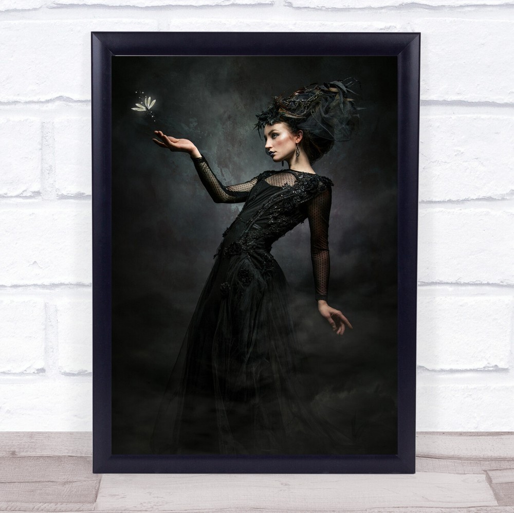 Moira Model Gothic Fashion Girl Firefly Wall Art Print