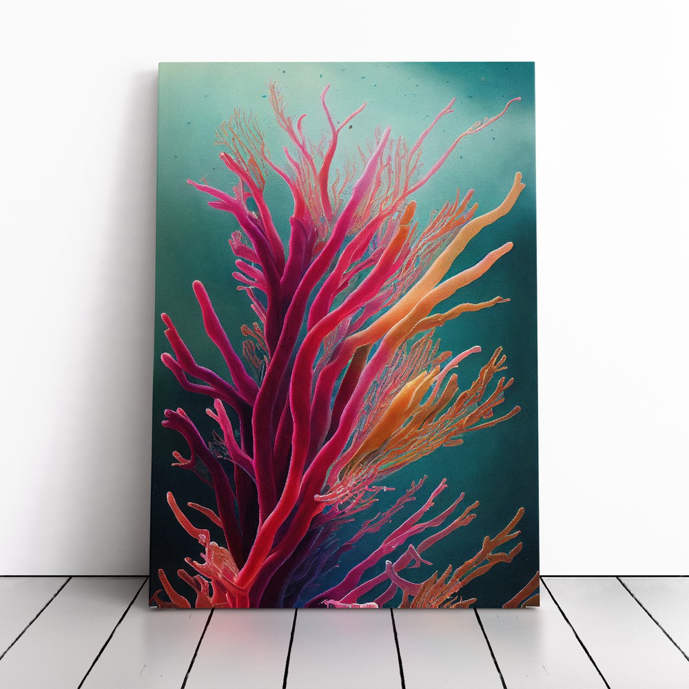 Fascinating Coral Reef Canvas Wall Art Print Framed Picture Home Office Decor