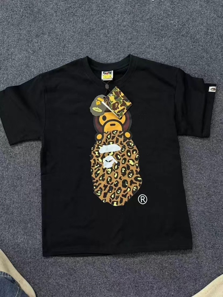 BAPE Baby Milo Leopard Print Black T-Shirt Unsex| BAPE