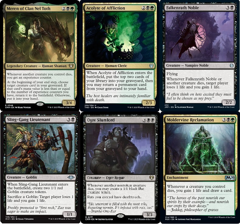 MTG Commander EDH Deck Meren of Clan Nel Toth 100 Magic Cards Custom Deck G/B NM