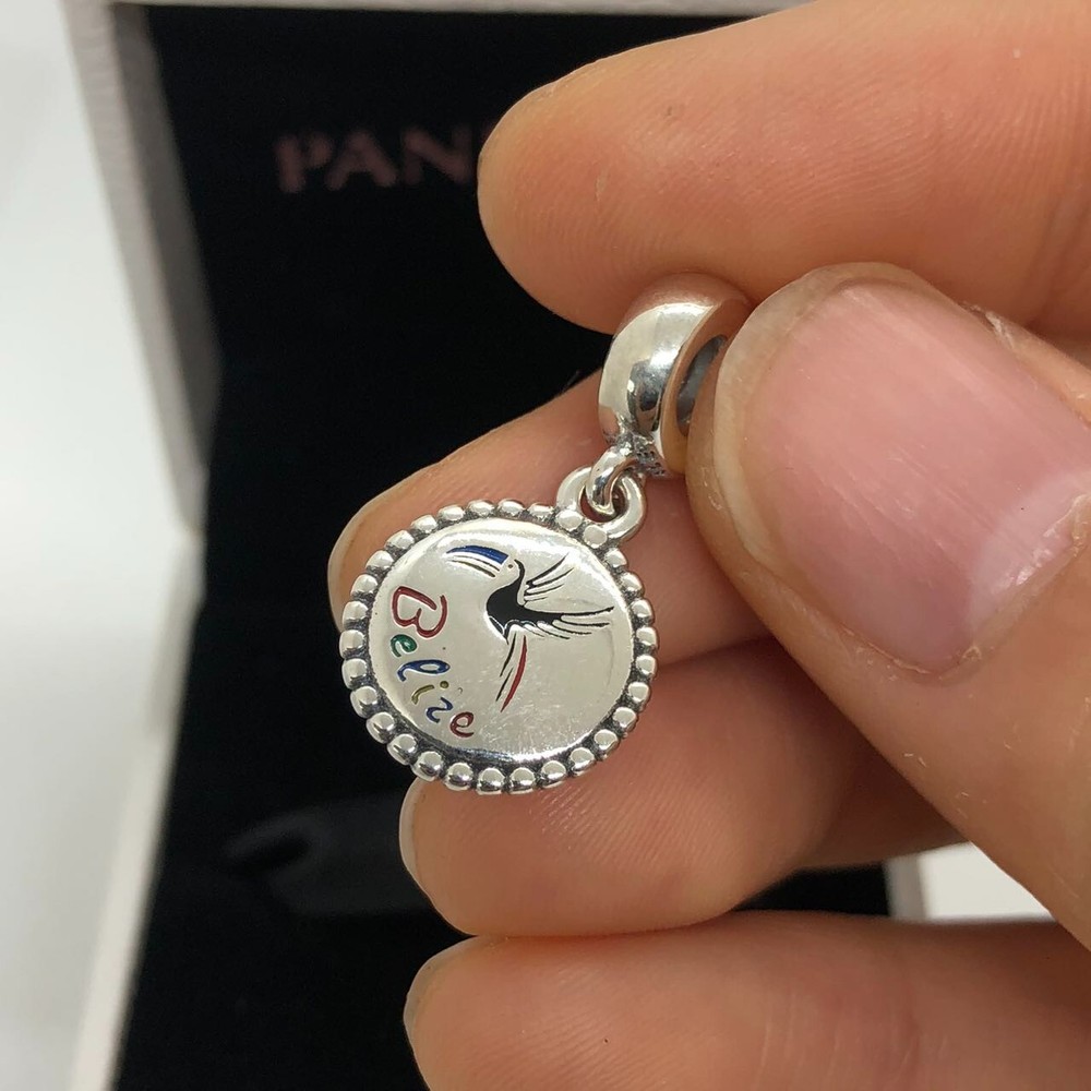 Pandora Belize charm Belize Birding Charm S925 Silver with box