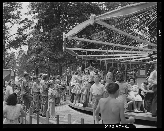 Photo:Bridgeton New Jersey 1942 Fourth of July Picnic Merry-Go-Round