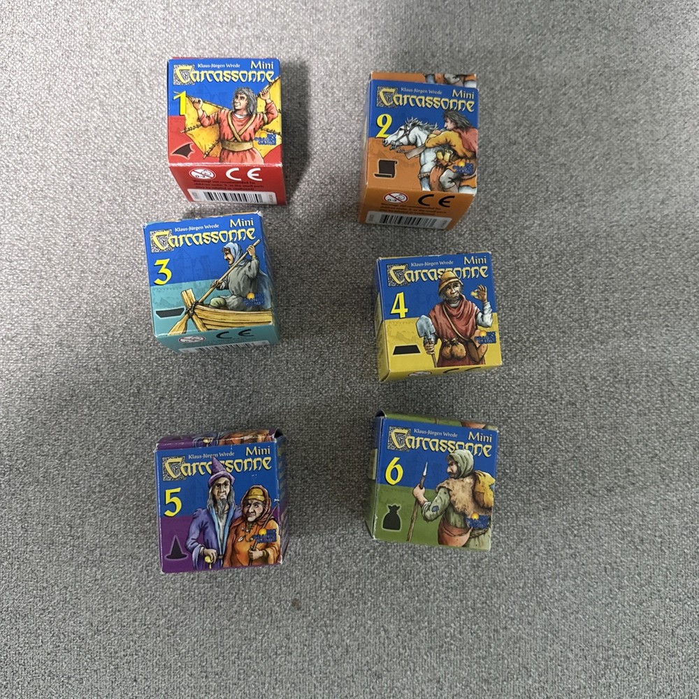 Carcassonne Mini Expansion Lot Of 6 Flier Messages Ferries Goldmines Mage Robber
