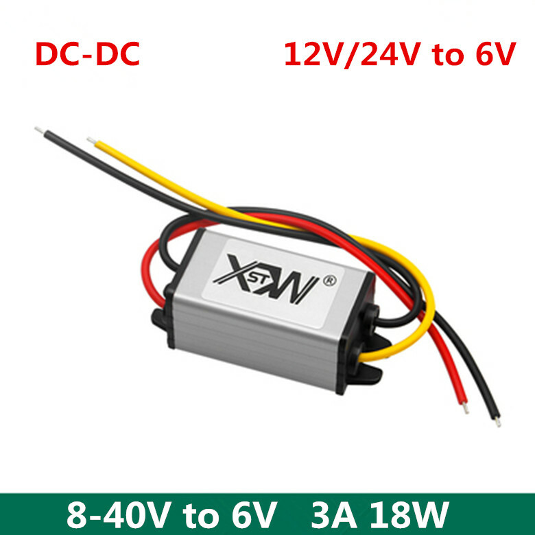 8-40V to 6V 3A 18W Waterproof DC Buck Converter Module for 12V/24V Step Down