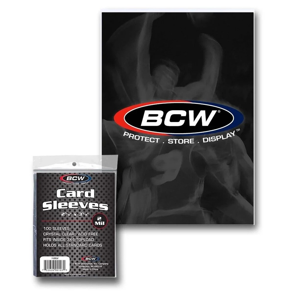 250 BCW Acid Free Card Sleeves. Crystal Clear. Pokemon, Magic, Baseball & More!!-image