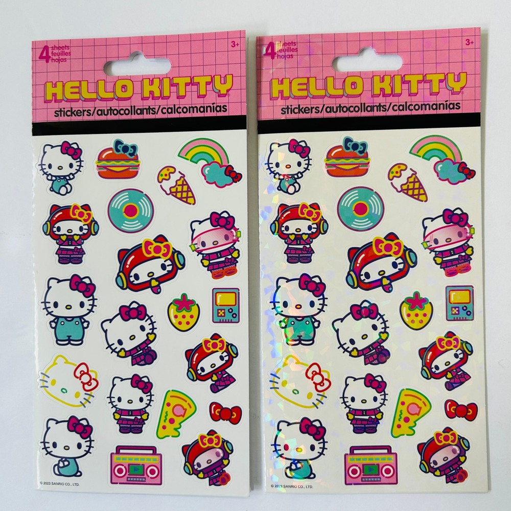 HELLO KITTY AND FRIENDS Stickers by Sandylion |Glossy + Holographic 2pk 4 sheets