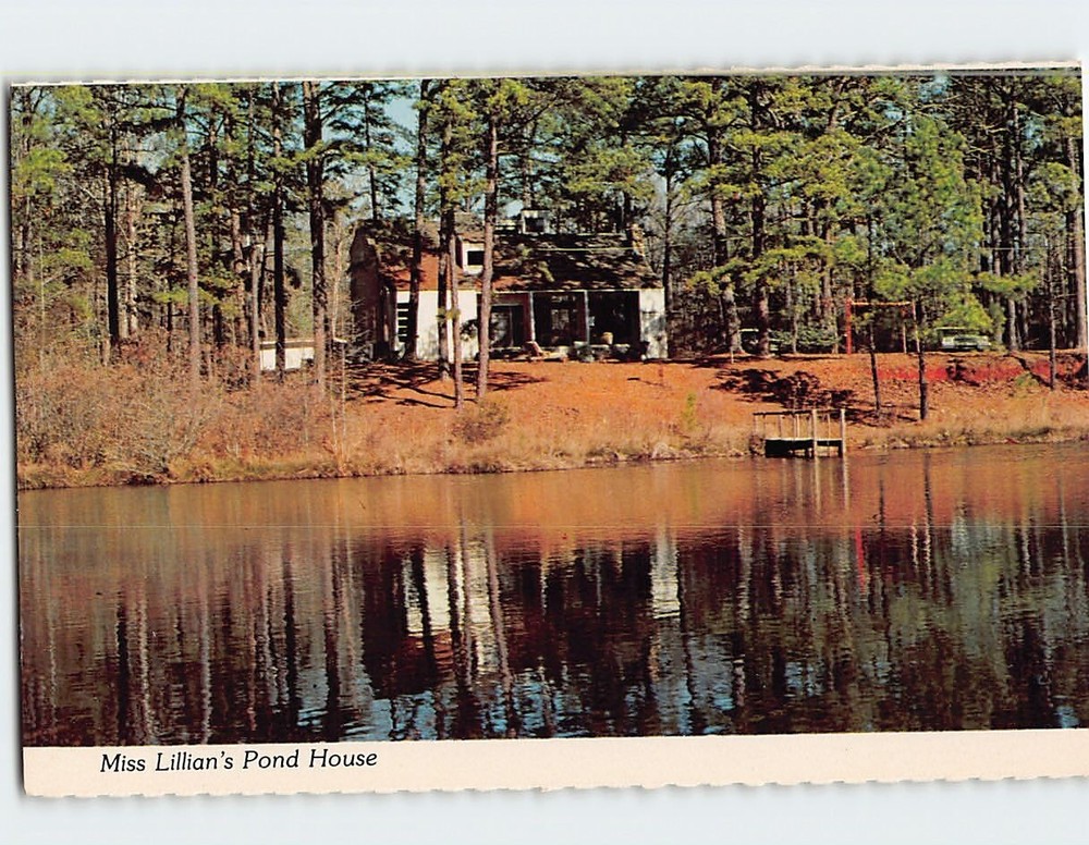 Postcard Miss Lilian's Pond House near Plains in Archery Georgia USA