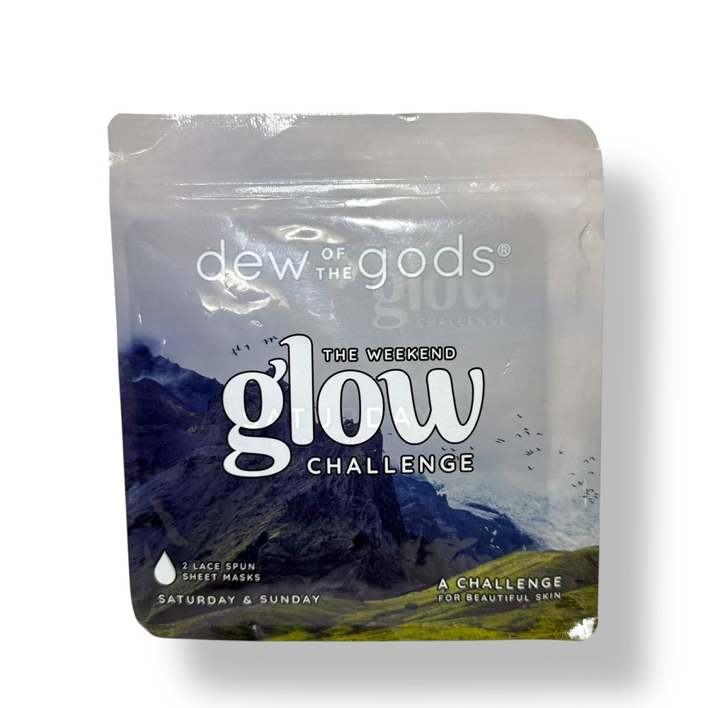 Dew of the Gods Weekend Glow Challenge with 2 Lace-Spun Sheet Masks