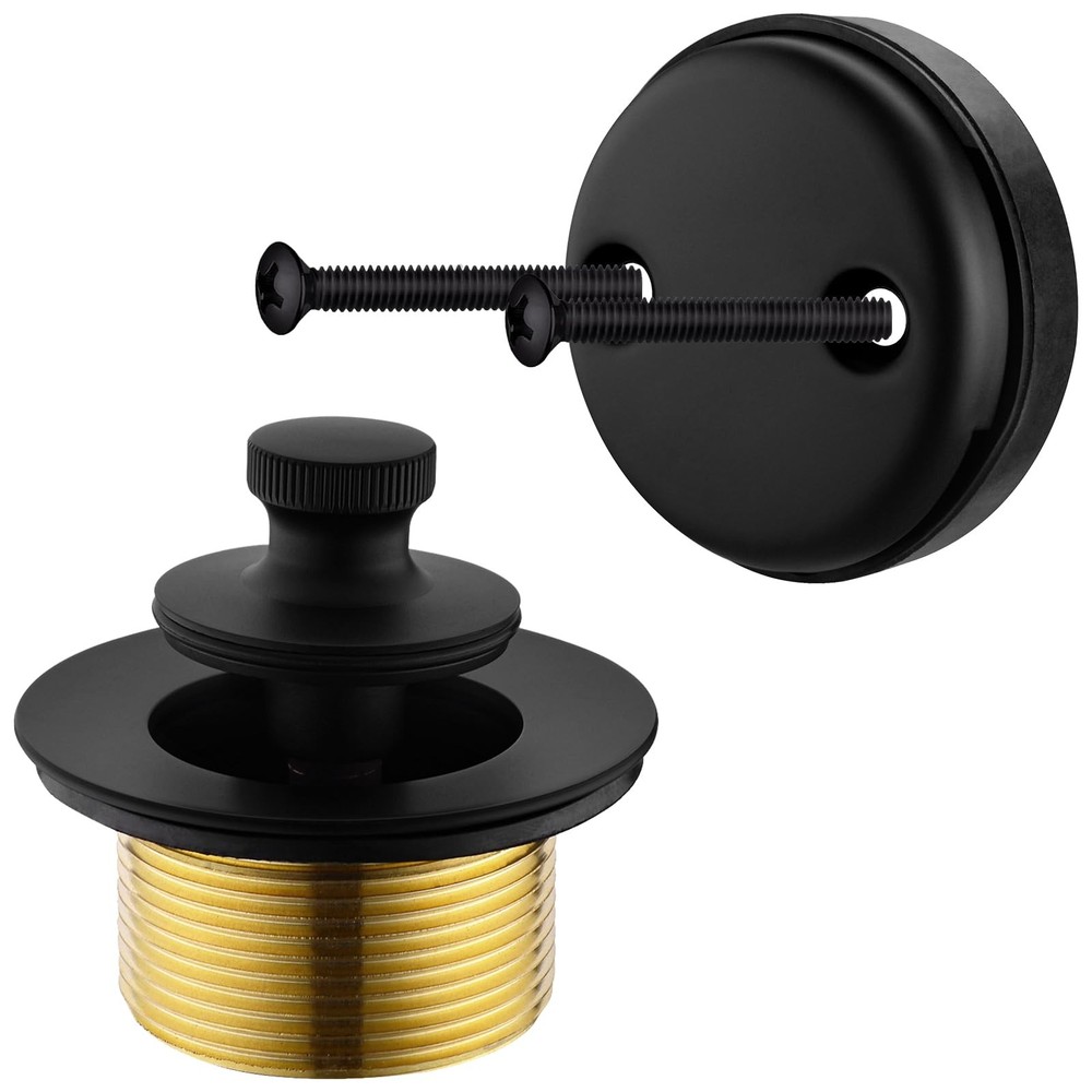 Brass Bathtub Drain Kit, Lift and Turn Tub Drain Kit with 2-Hole Tub Overflow