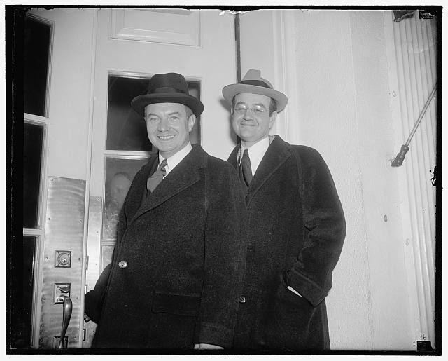 Confer with president. Washington, D.C., Jan 24. Robert H. Jackson (left)