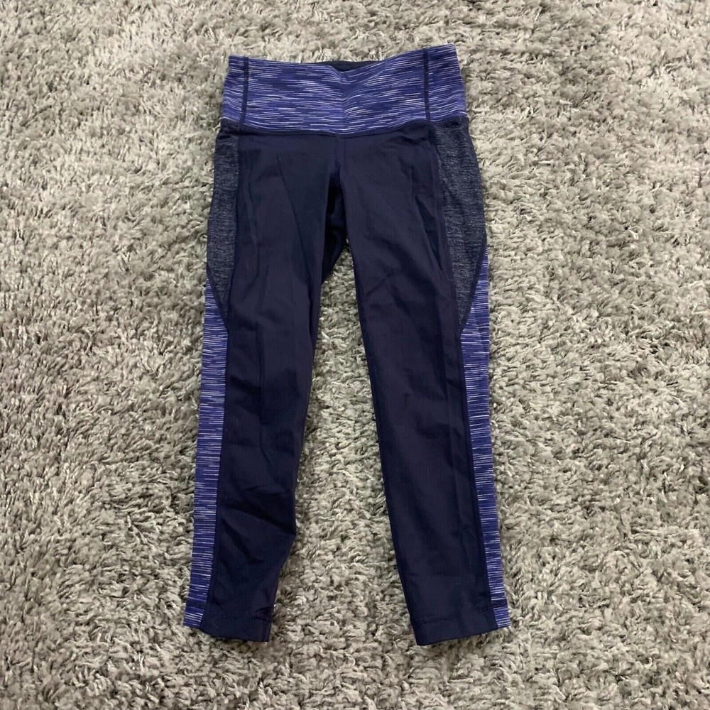 Athleta Womens 2XS XXS Blue Gray Yoga Leggings Workout Activewear Pants