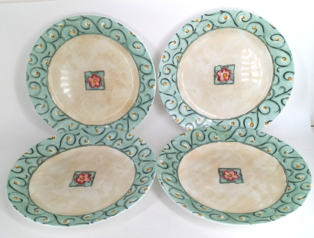 Corelle Impressions WATERCOLORS Luncheon Salad Dessert Plates 8.5” Set Of 4