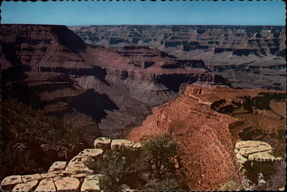 Grand Canyon Natl Park from Moran Point Arizona aerial view ~ postcard sku955