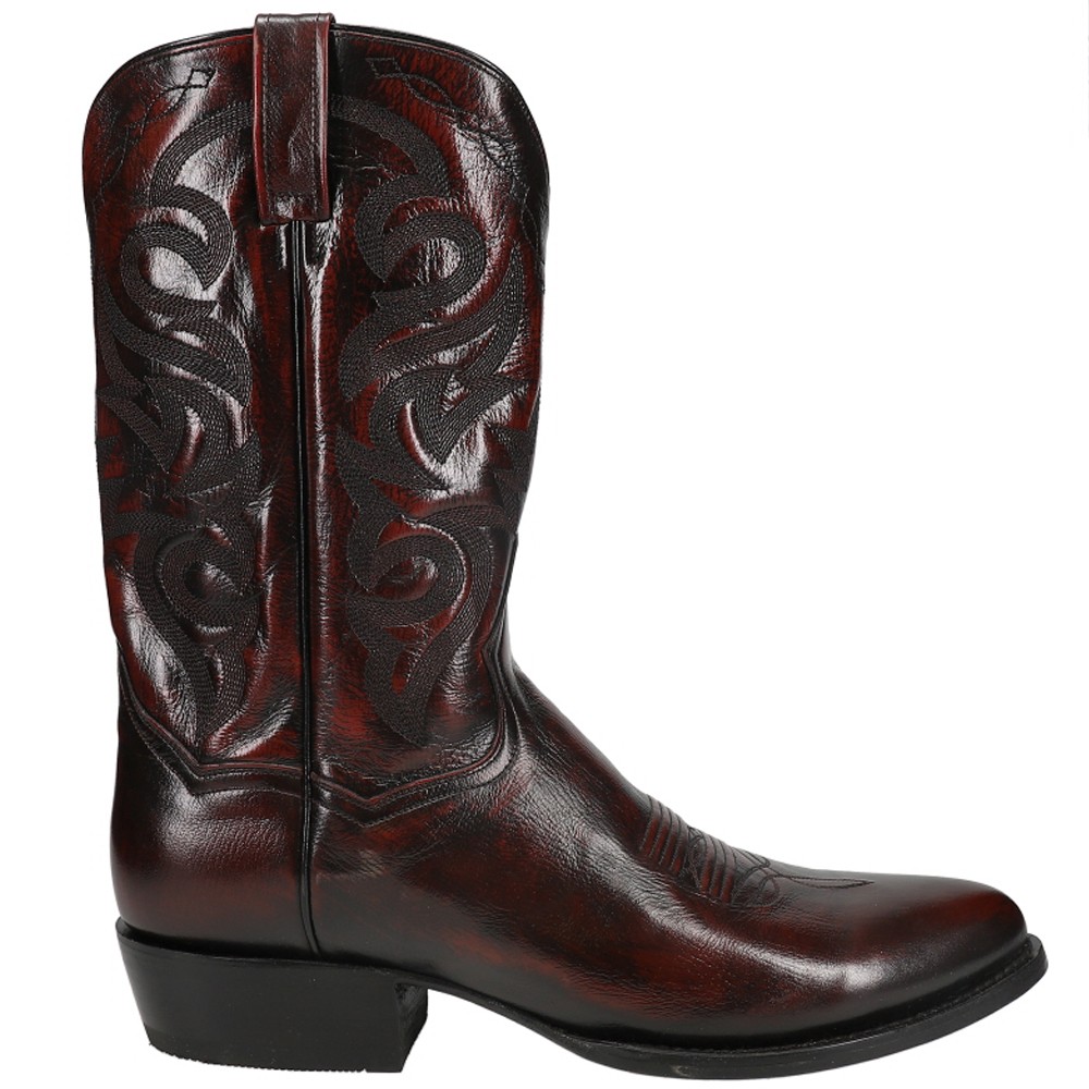 Dan Post Milwaukee Embroidered Round Toe Cowboy Boots for Men in Red DP2