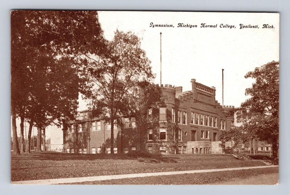 Ypsilanti MI-Michigan, Michigan Normal College Gymnasium, Vintage Postcard